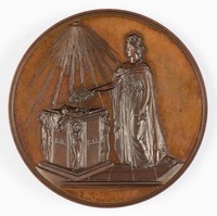 1885-0003-PEO a.jpg; 1885-0003-PEO; 50-jarig jubileum van prins Frederik als Grootmeester der orde van Vrijmetselaars in Nederland.; onderscheidingen (eretitels)